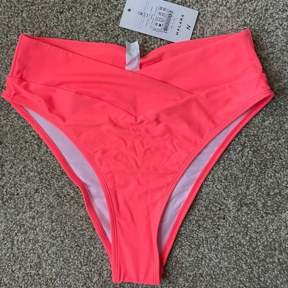 HALARA Dreamy Pink Bikini TOP and Crossover Swimsuit BOTTOMS, NWT, Size M (8-10) - Picture 6 of 9